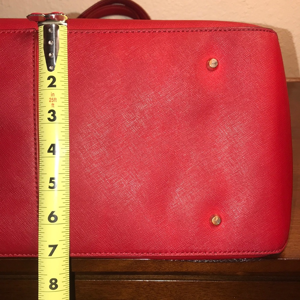 DKNY Large Saffiano Leather Tote and Wallet, Red - Picture 8 of 16
